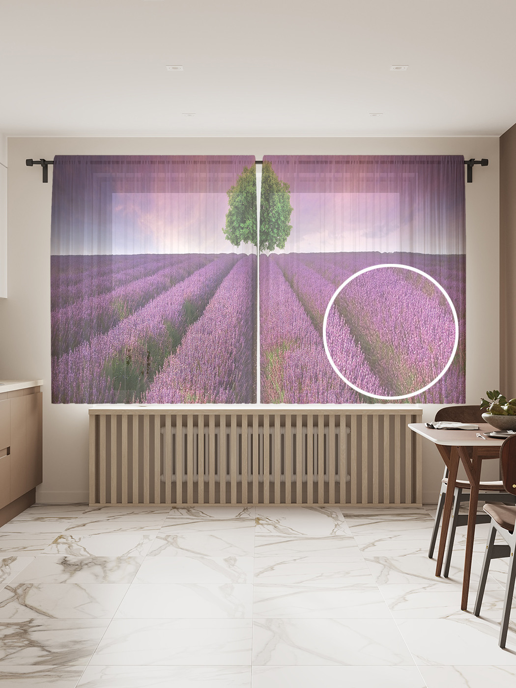 

Фототюль JoyArty "Цветочные грядки", 145x180 см (2 полотна со шторной лентой + 50 крючков), Цветочные грядки