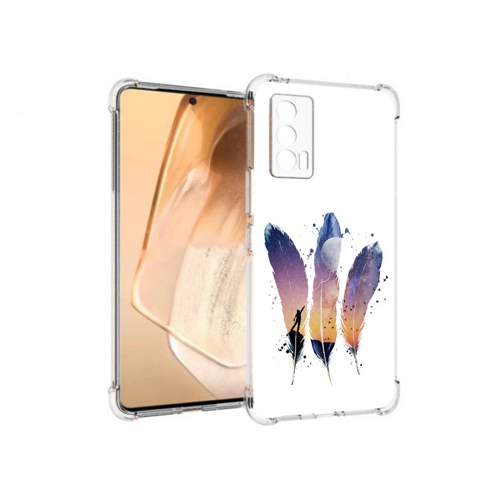 

Чехол MyPads Tocco для Vivo iQOO Neo 5 небесные перья (PT226960.398.519), Прозрачный, Tocco