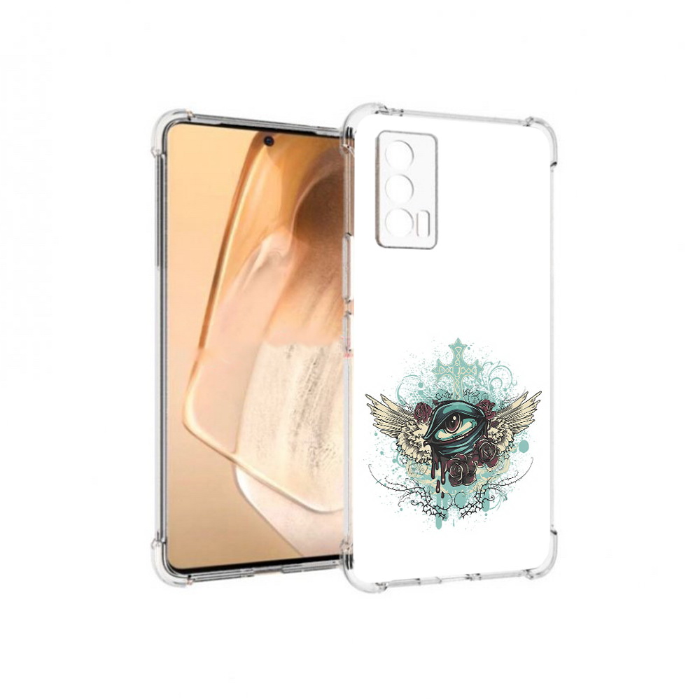 

Чехол MyPads Tocco для Vivo iQOO Neo 5 плачущий глаз с крыльями (PT226960.398.544), Прозрачный, Tocco
