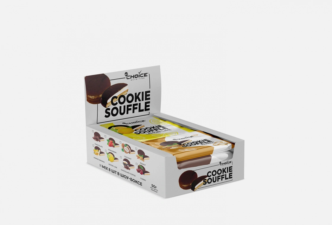 Печенье протеиновое MyChoice Nutrition Cookie Souffle ассорти 8 шт 50 г