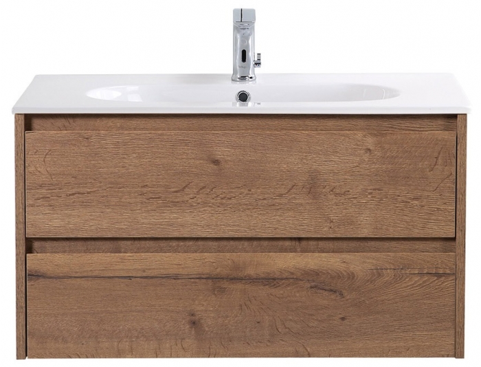 

Тумба с раковиной BelBagno Kraft 100-LOV-1000-LVB Rovere Tabacco, Коричневый, Kraft