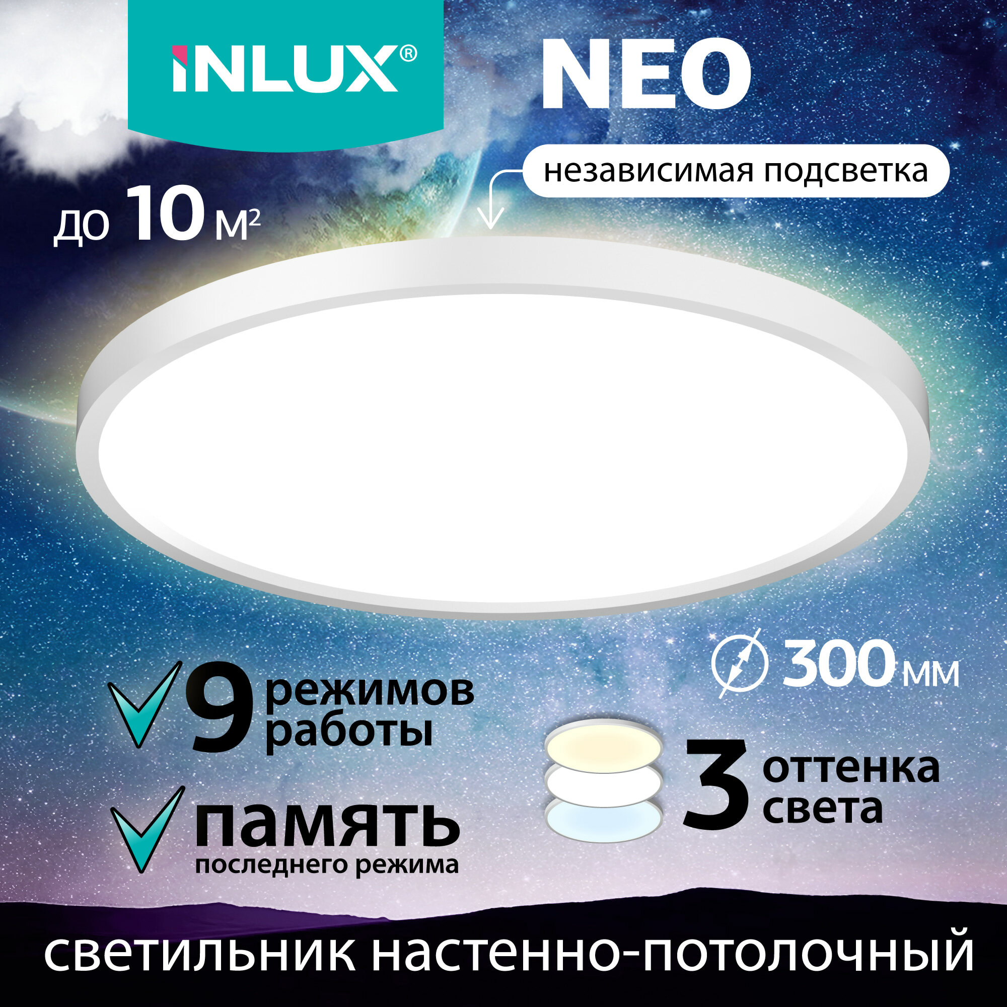 Светильник светодиодный INLUX IN70310 NEO Белый