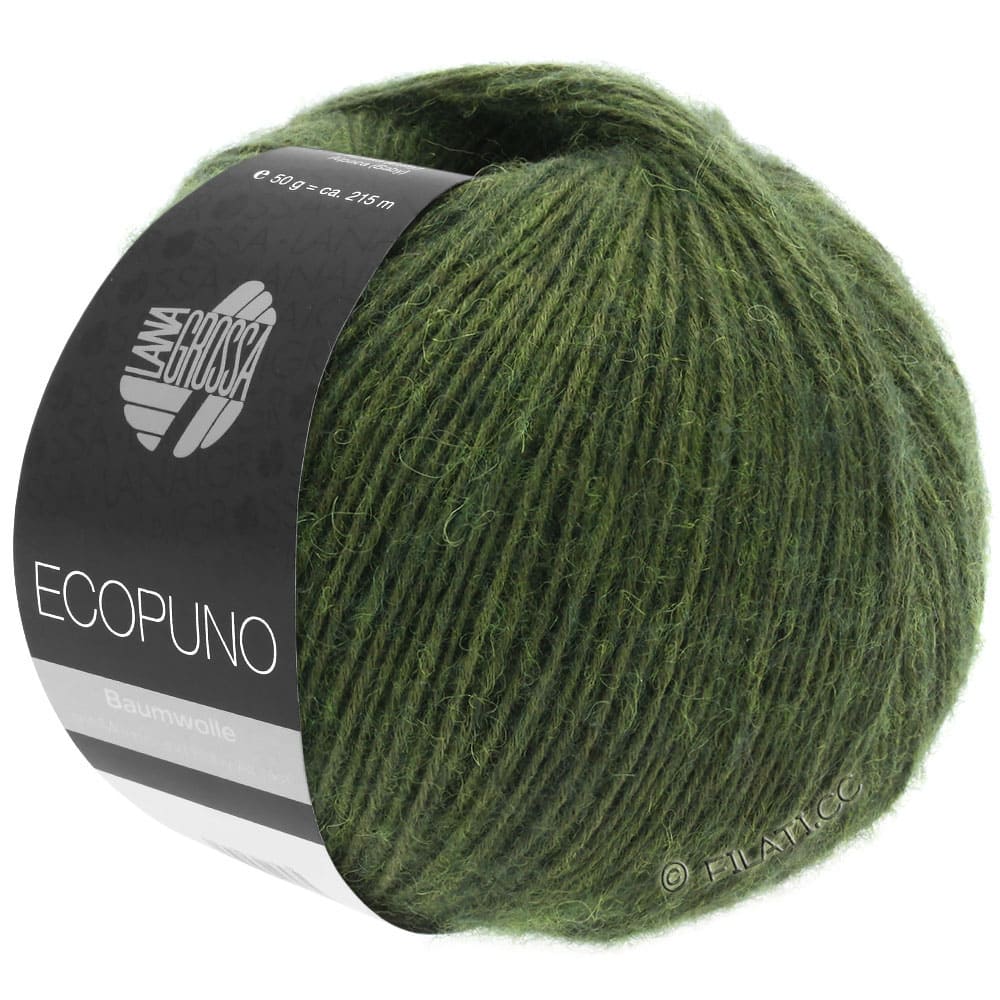 

Пряжа Lana Grossa Ecopuno 1 моток 50гр - цвет 001 (Темно - зеленый) - 50 гр х 215 м, Ecopuno