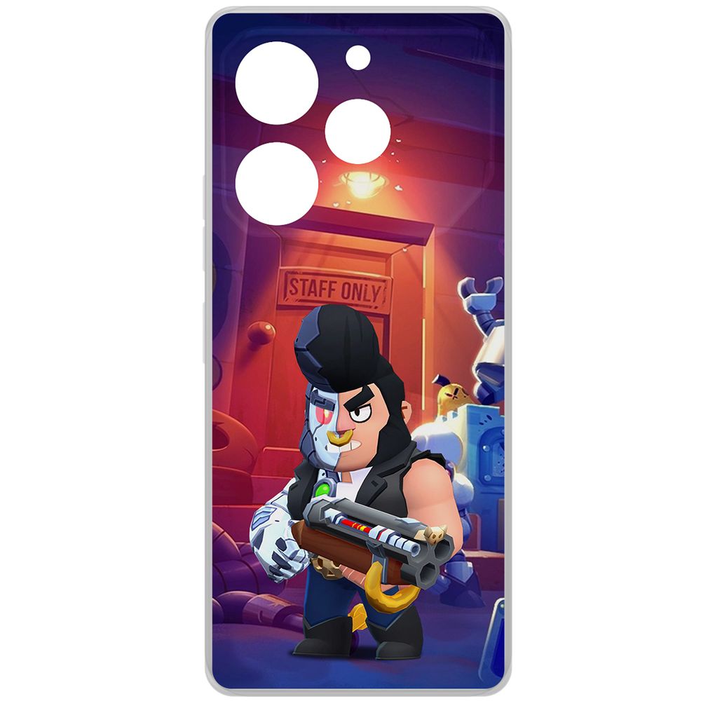 

Чехол-накладка Krutoff Clear Case Brawl Stars-Б-800 для TECNO Pova 6 Pro, Прозрачный