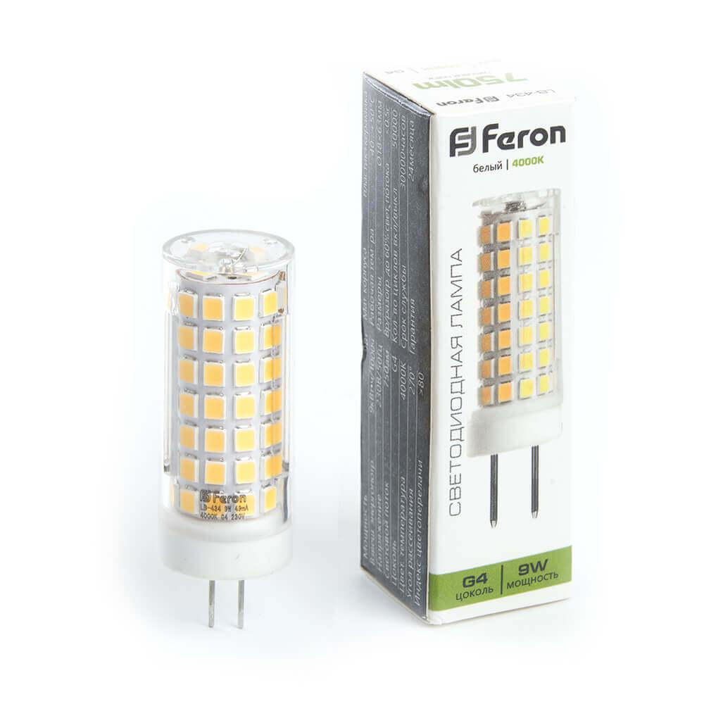 

FERON Лампа светодиодная LB-434 G4 9W 4000K 38144