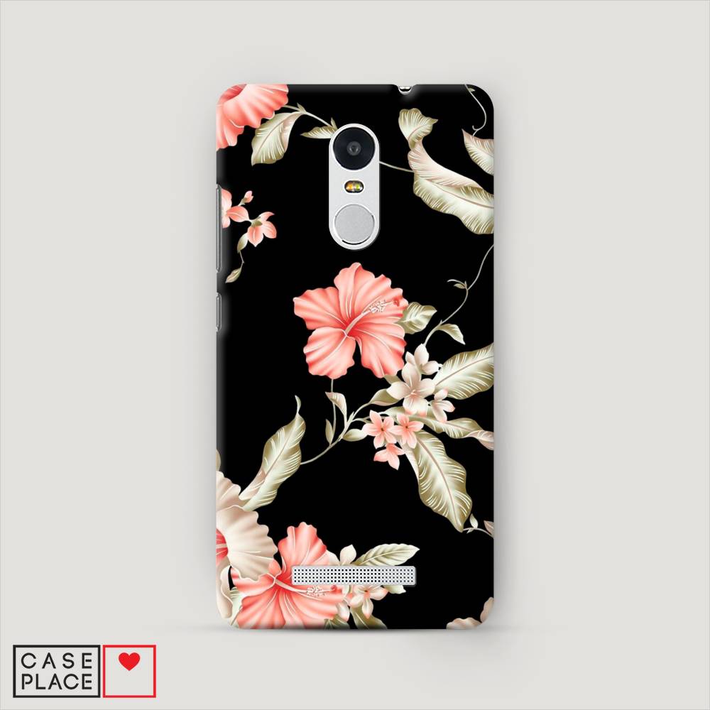 

Пластиковый чехол "Цветы на черном" на Xiaomi Redmi Note 3