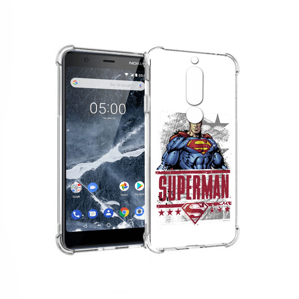 

Чехол MyPads Tocco для Nokia 5.1 рисунок супермен (PT114144.121.583), Прозрачный, Tocco