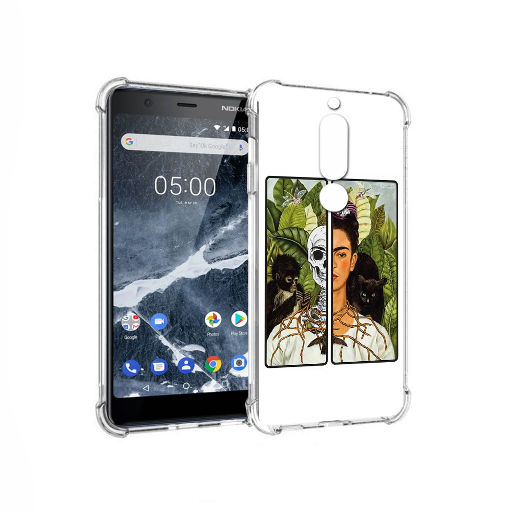 

Чехол MyPads Tocco для Nokia 5.1 сдвоенная картинка девушка скелет (PT114144.121.595), Прозрачный, Tocco