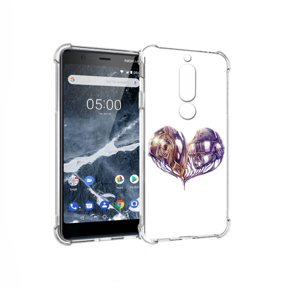 

Чехол MyPads Tocco для Nokia 5.1 сердце абстракция (PT114144.121.596), Прозрачный, Tocco
