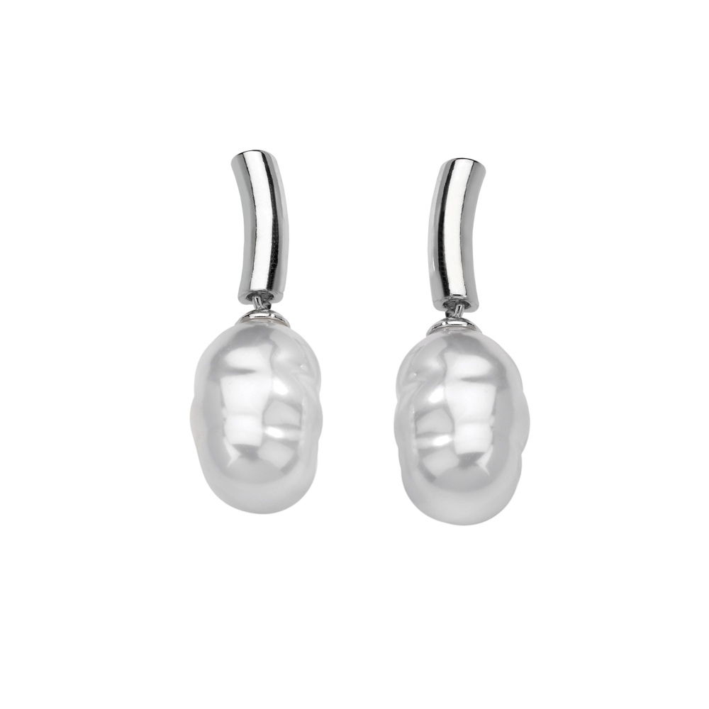 Серьги пусеты из серебра Majorica 09287.01.2.906.706.1, жемчуг