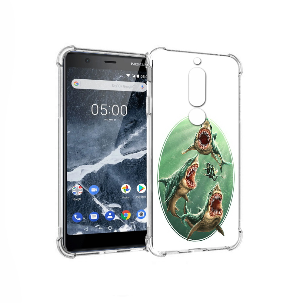 

Чехол MyPads Tocco для Nokia 5.1 синяя бездна (PT114144.121.600), Прозрачный, Tocco