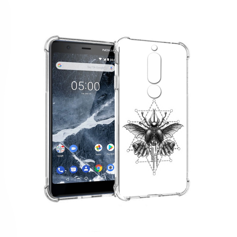 

Чехол MyPads Tocco для Nokia 5.1 скарабей (PT114144.121.601), Прозрачный, Tocco