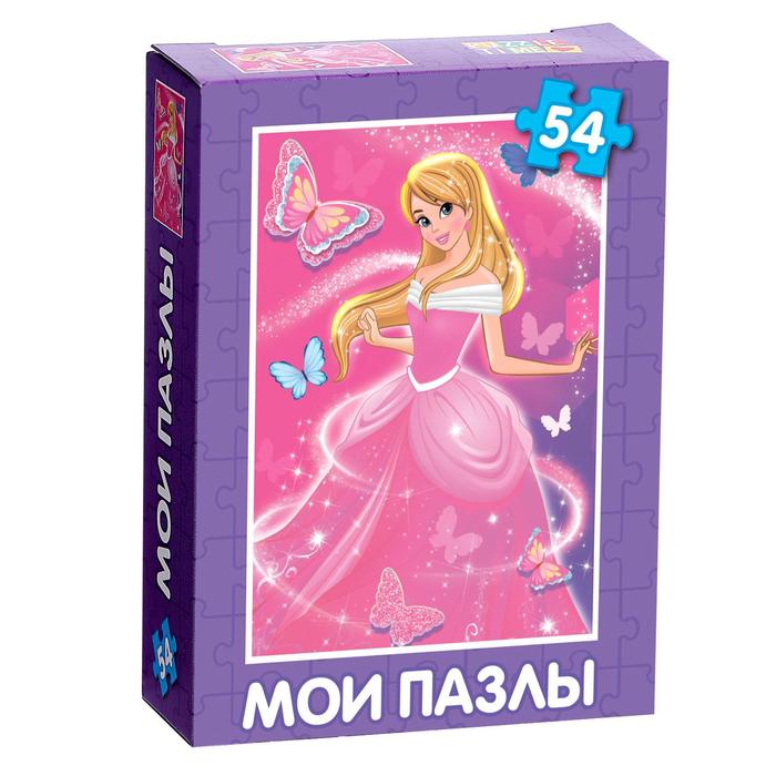 

Пазл детский «Принцесса в розовом платье», 54 элемента, Пазлы 54 элемента Puzzle Time