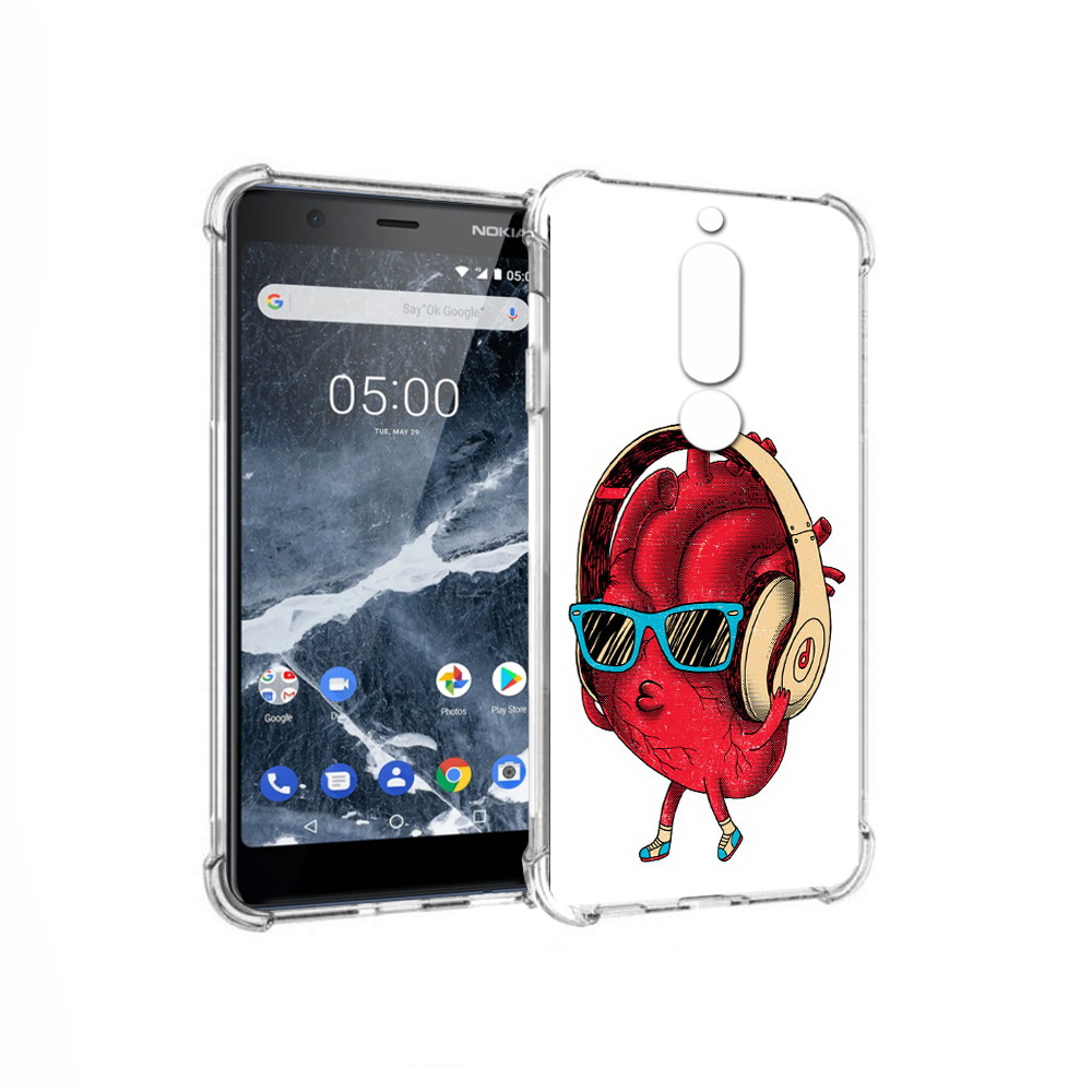 

Чехол MyPads Tocco для Nokia 5.1 слушай сердце (PT114144.121.609), Прозрачный, Tocco