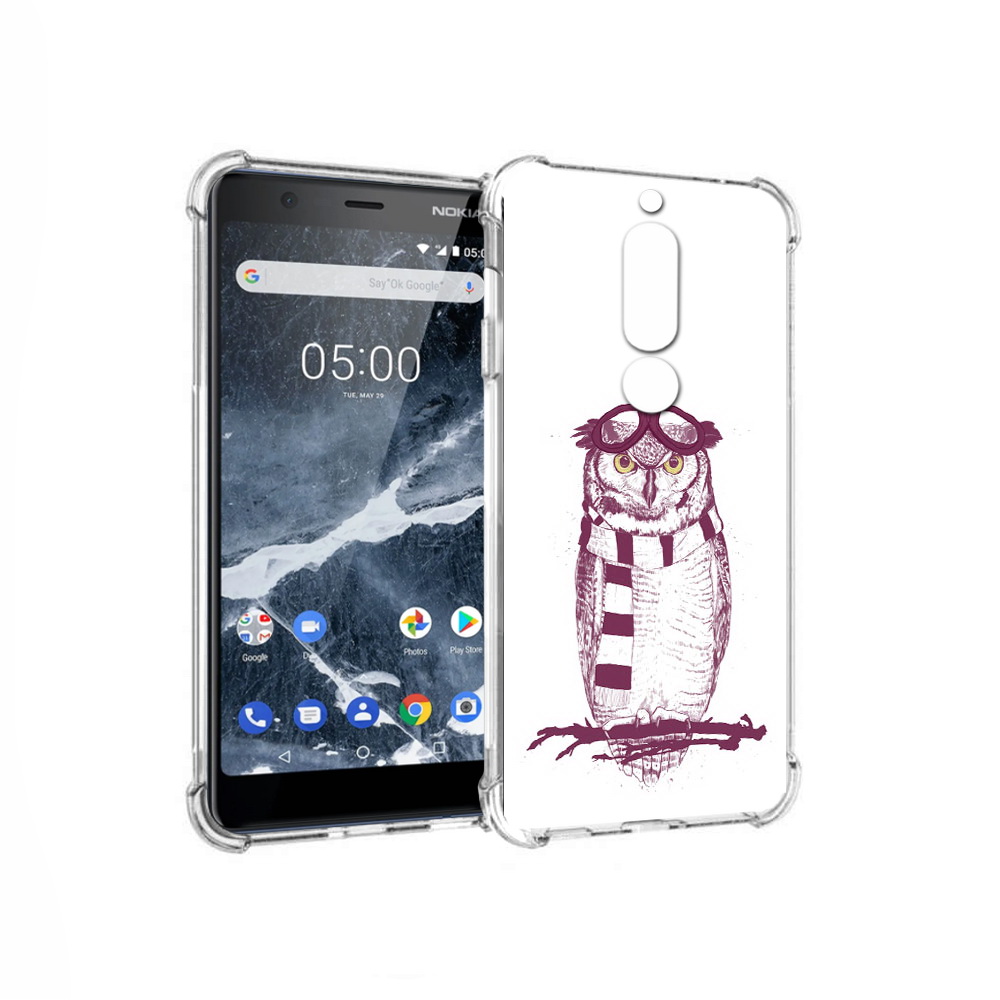 

Чехол MyPads Tocco для Nokia 5.1 сова-летчик (PT114144.121.612), Прозрачный, Tocco