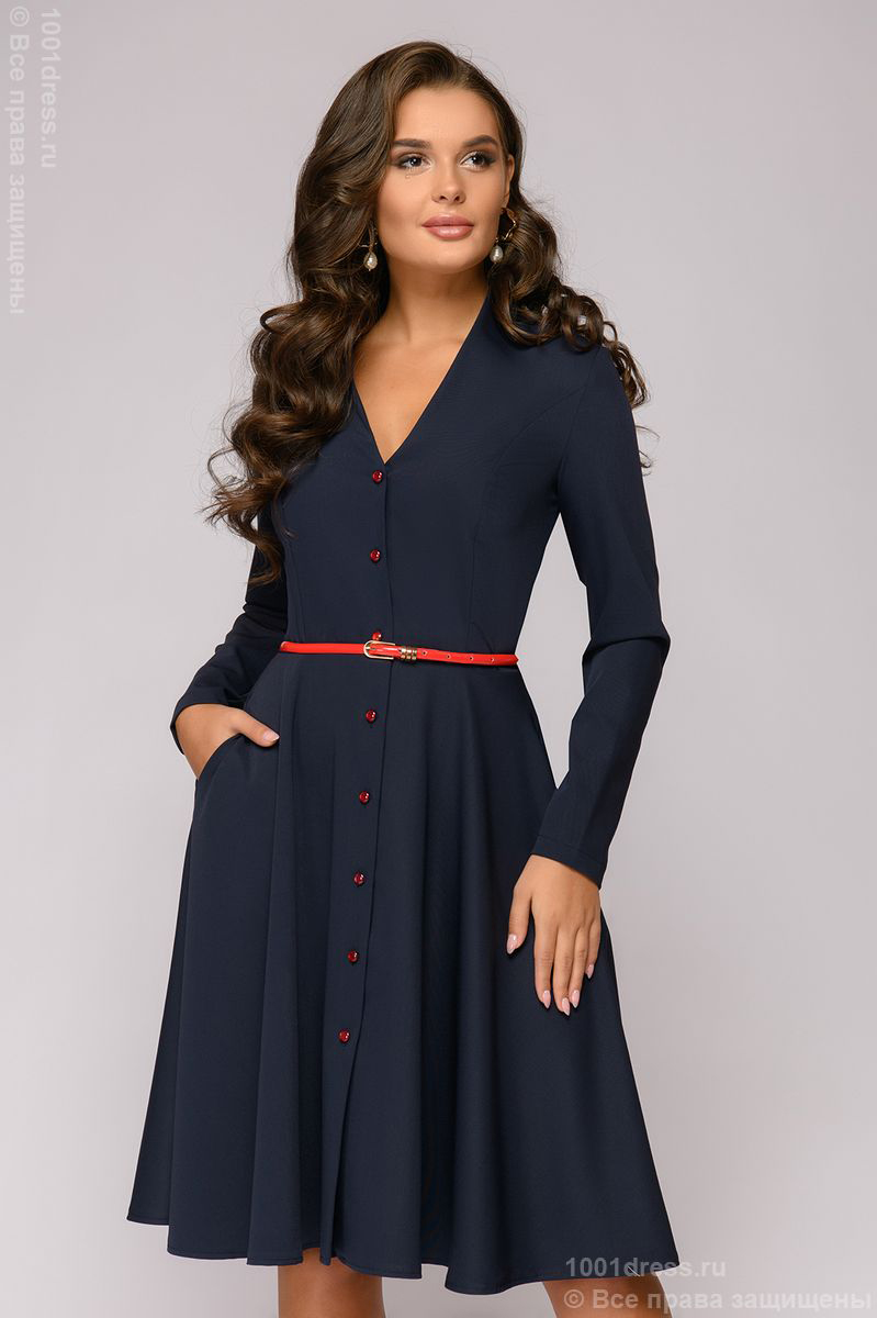 

Платье женское 1001dress DM01441 синее 46, DM01441