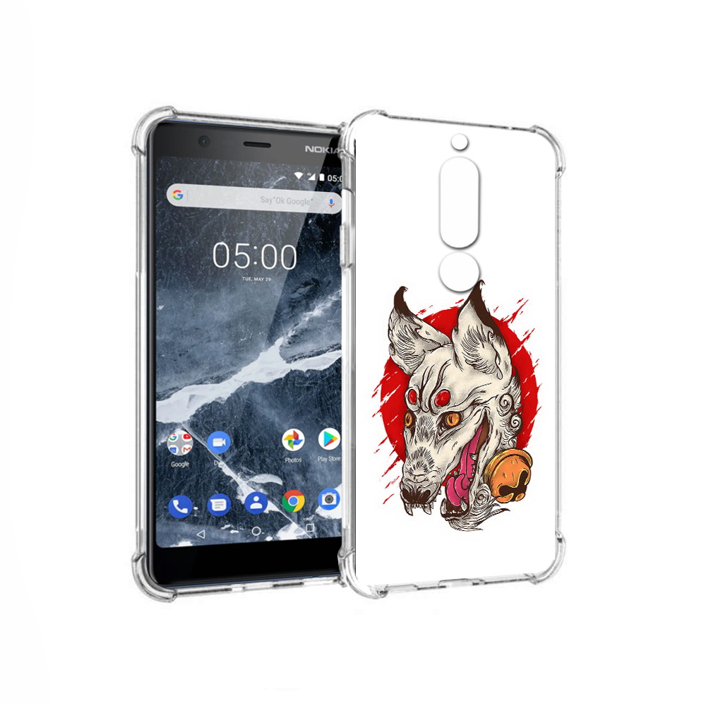 

Чехол MyPads Tocco для Nokia 5.1 страшная собака (PT114144.121.627), Прозрачный, Tocco