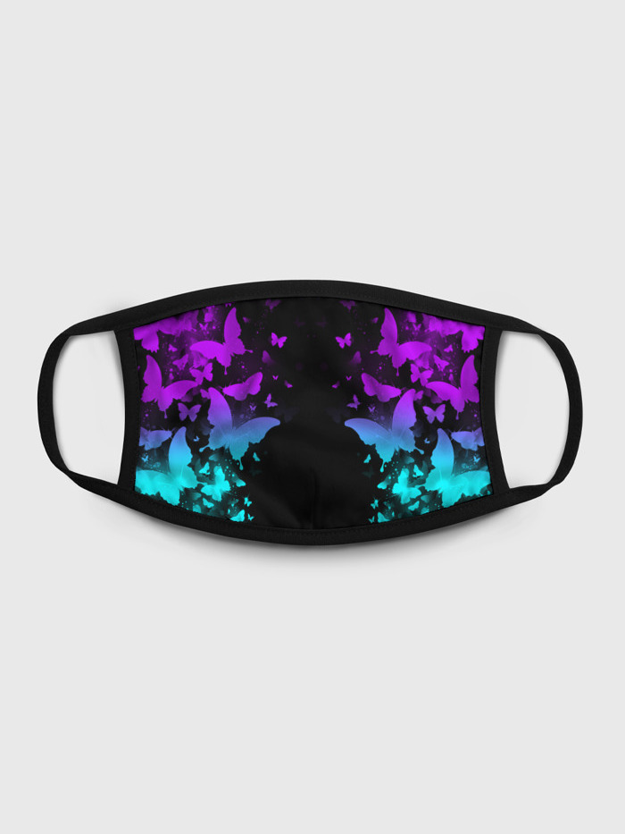 

Многоразовая маска унисекс Burnettie Neon Butterflies, Разноцветный, Neon Butterflies