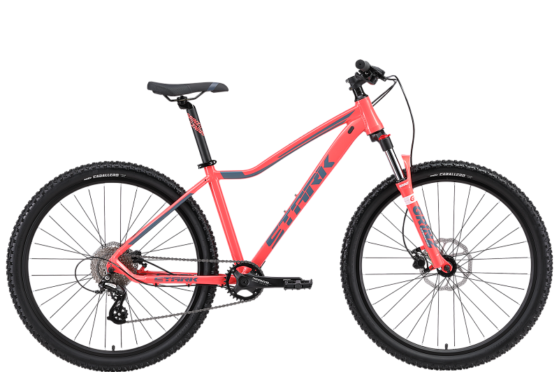 Велосипед STARK Viva 27.3 HD 2024 коралловый-серый 16