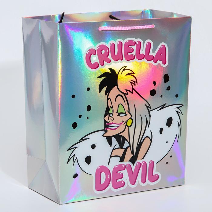 

Пакет голография горизонтальный "Cruella Devil", Disney, 25 х 21 х 10 см, Разноцветный