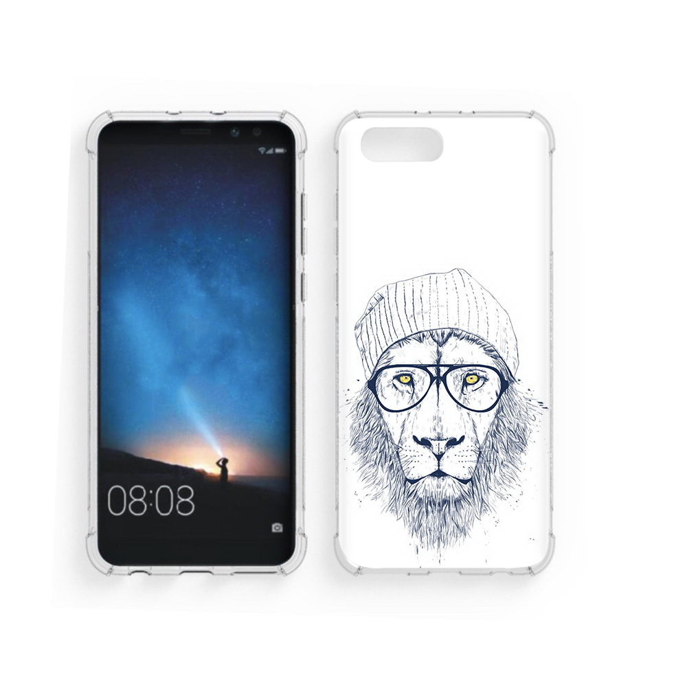 

Чехол MyPads Tocco для Honor V10 хиппи лев (PT98539.62.663), Прозрачный, Tocco