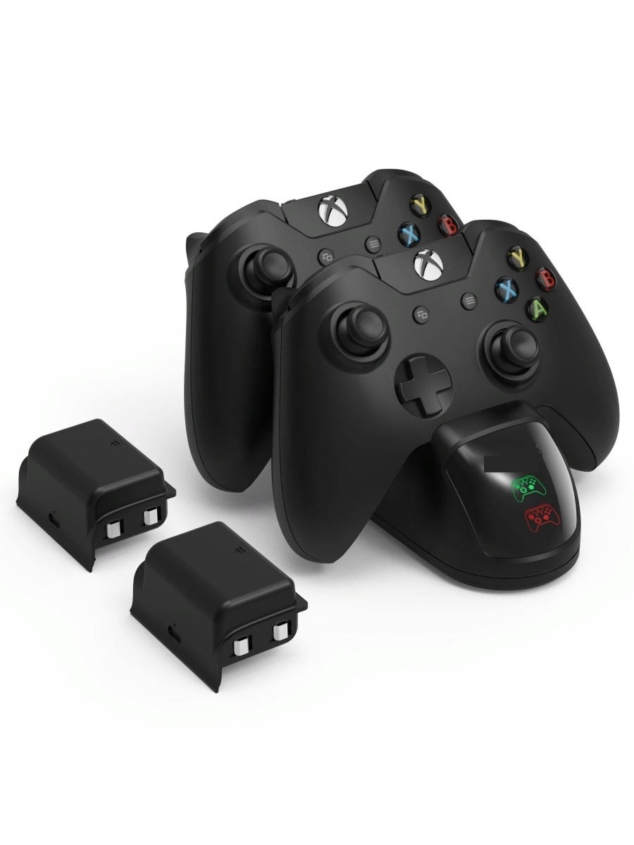 фото Зарядная станция для геймпадов xbox + 2 сменных аккумулятора + usb кабель nobrand