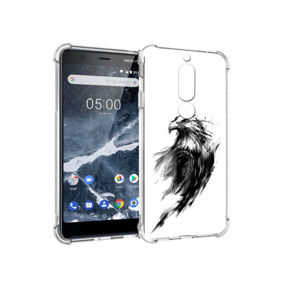 

Чехол MyPads Tocco для Nokia 5.1 чб птица (PT114144.121.670), Прозрачный, Tocco