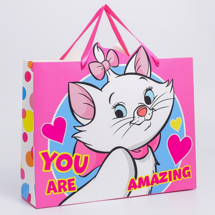 

Пакет подарочный "You are amazing", Коты-аристократы, 40х31х11,5 см, Разноцветный