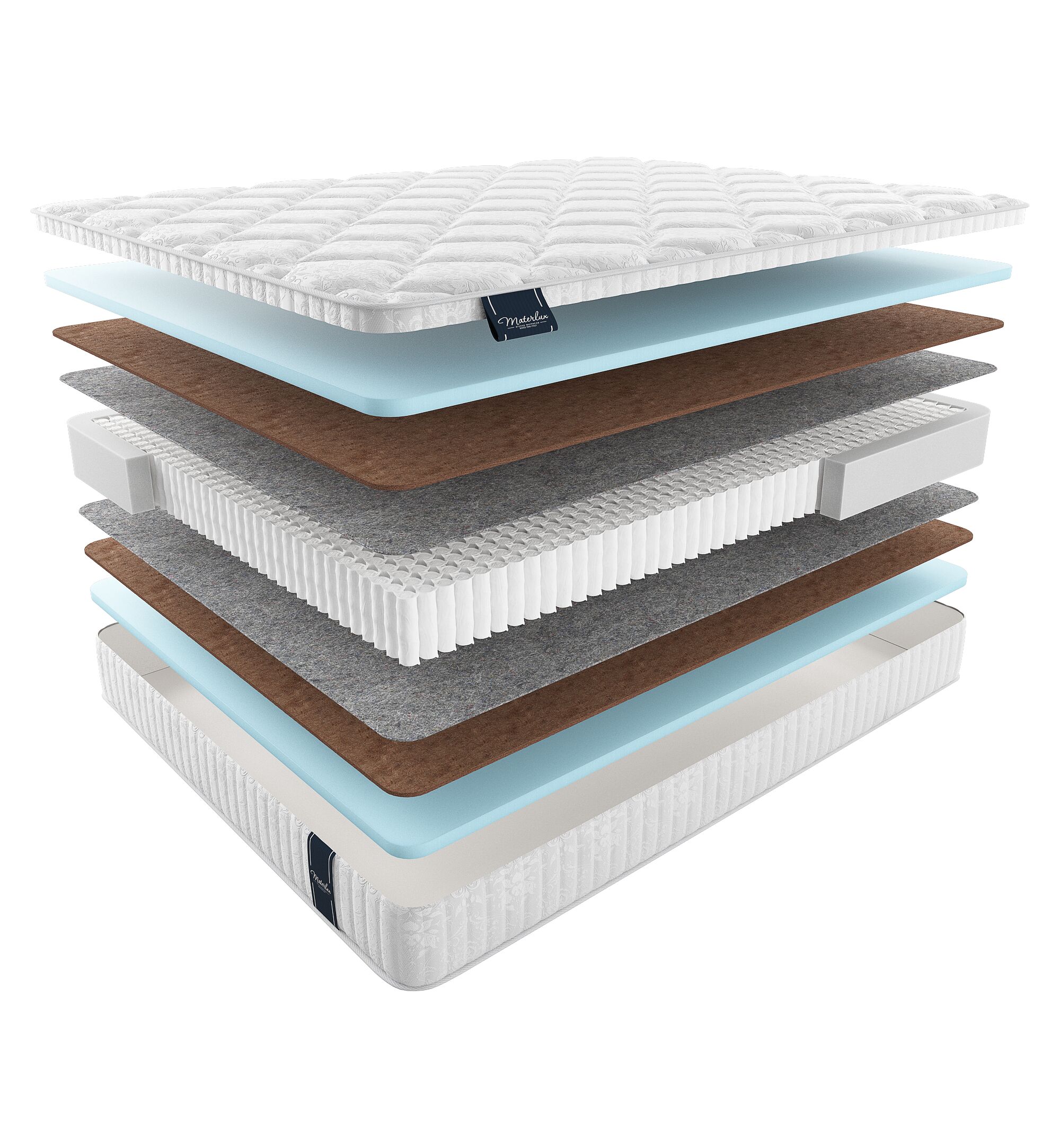 

Матрас Materlux Taormina Cocos 120х220, Бежевый;белый;серый;серебристый, Taormina Cocos