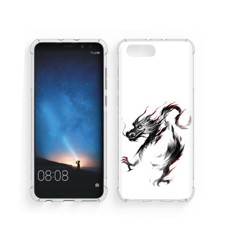 

Чехол MyPads Tocco для Honor V10 черный дракон (PT98539.62.690), Прозрачный, Tocco