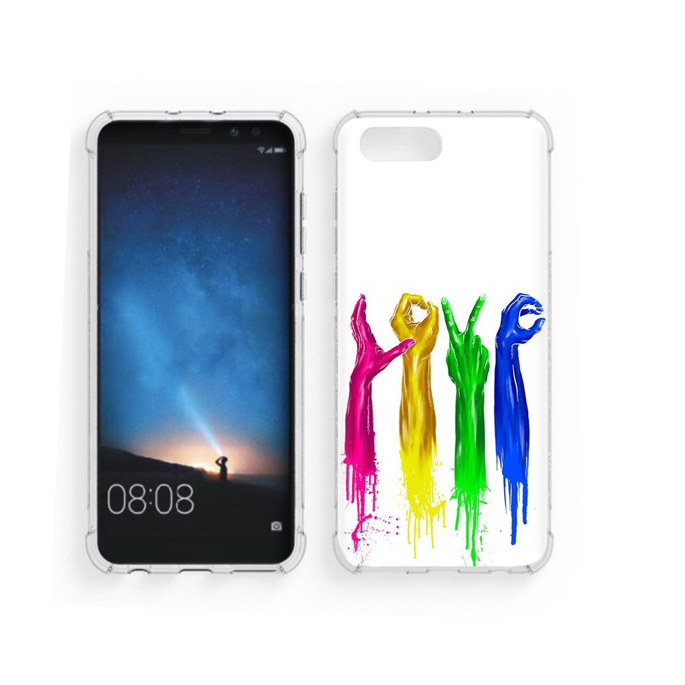 

Чехол MyPads Tocco для Honor V10 яркие руки love (PT98539.62.707), Прозрачный, Tocco