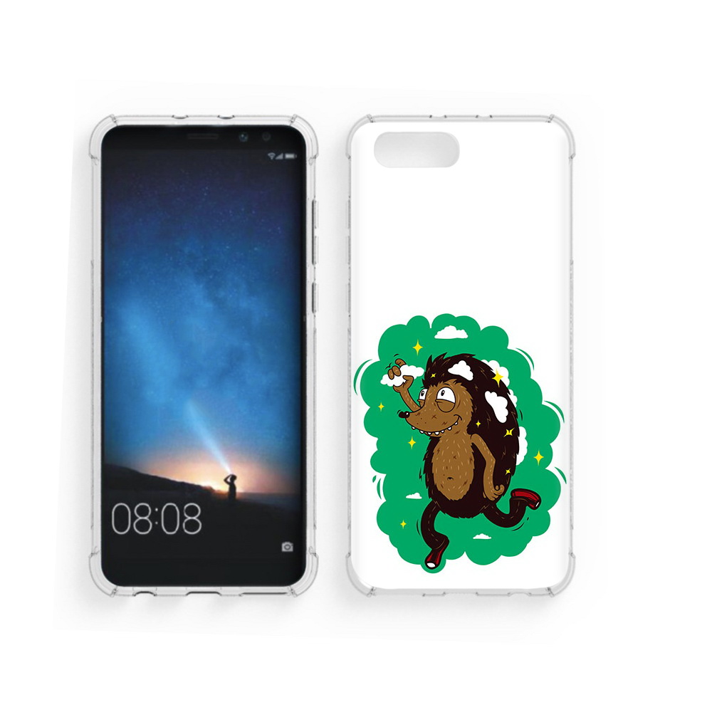 

Чехол MyPads Tocco для Honor V10 Ежик в облаках (PT98539.62.77), Прозрачный, Tocco