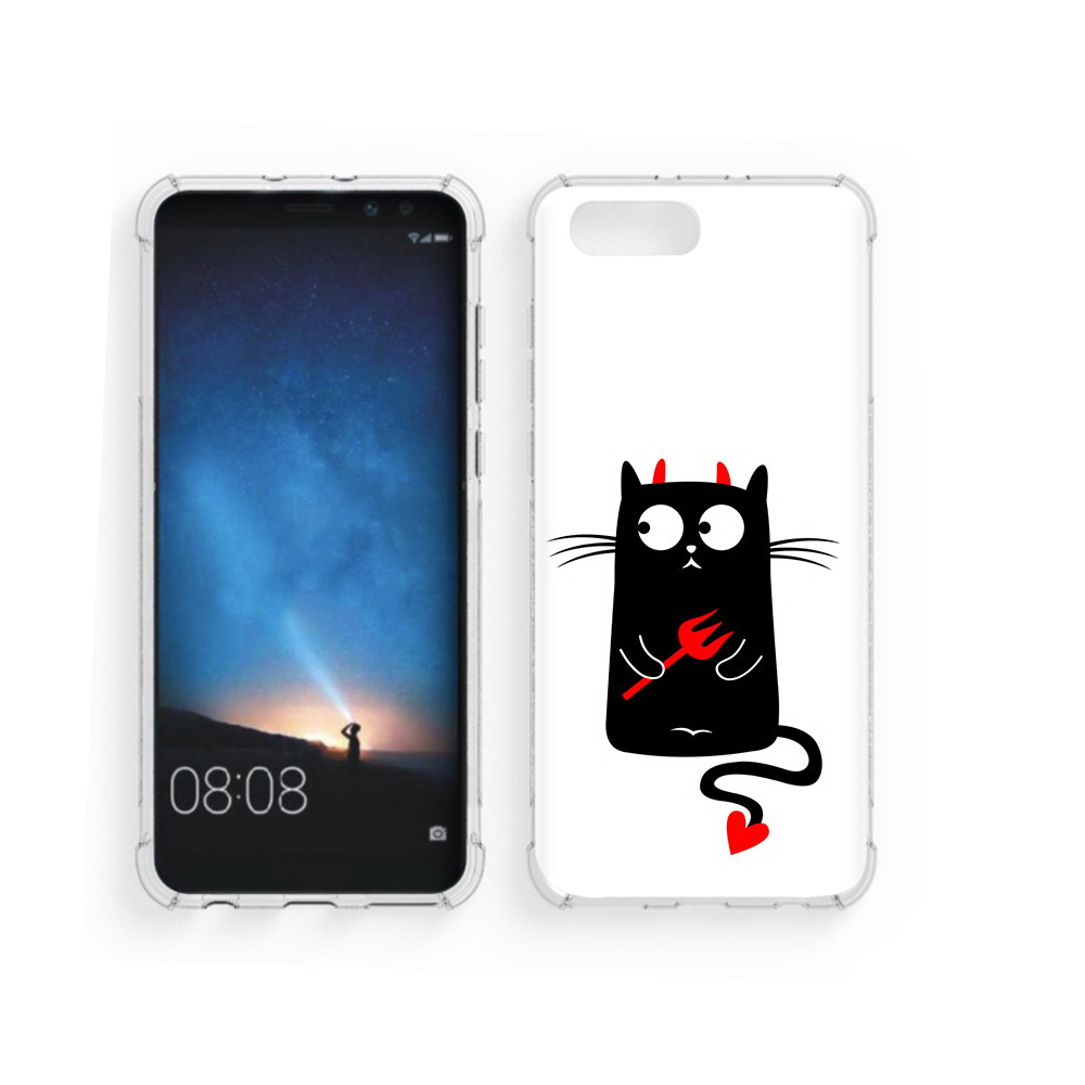 

Чехол MyPads Tocco для Honor V10 Кот демон (PT98539.62.97), Прозрачный, Tocco