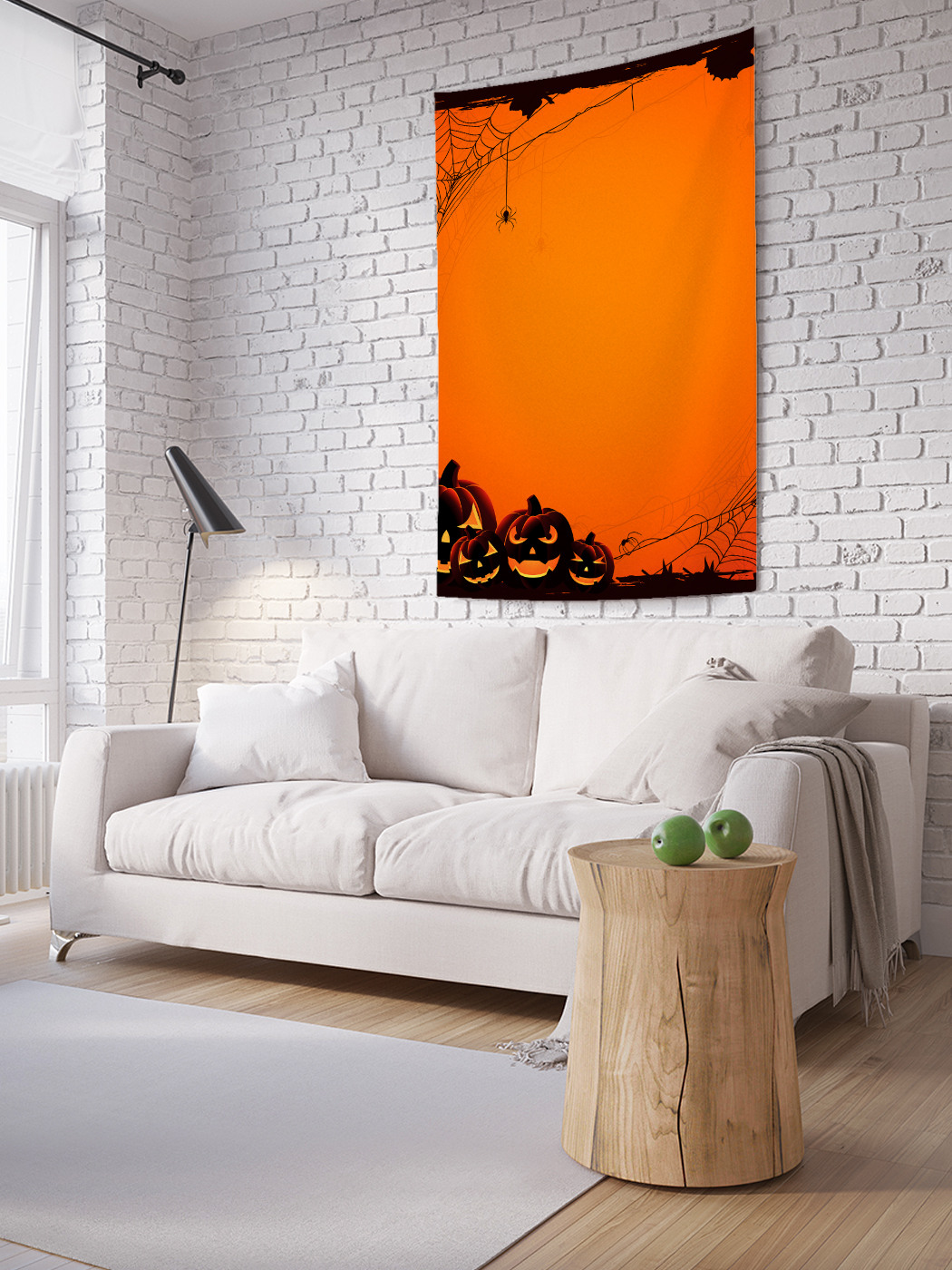 

Вертикальное фотопанно на стену JoyArty Паутина и тыквы 150x200 см, Паутина и тыквы