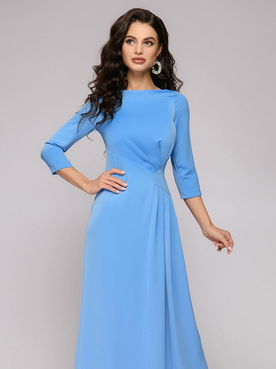 

Платье женское 1001dress DM01475 голубое 48, DM01475