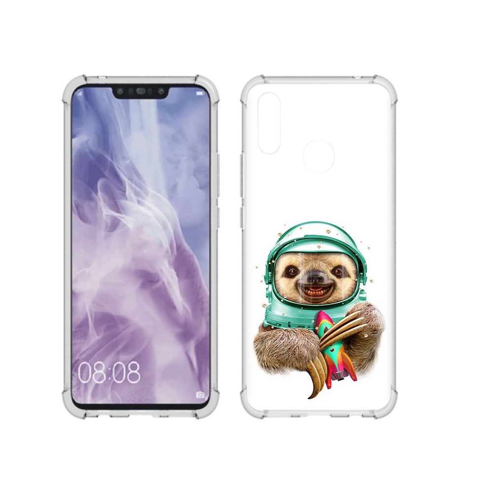 

Чехол MyPads Tocco для Huawei Nova 3i Ленивец астронавт (PT227100.63.104), Прозрачный, Tocco