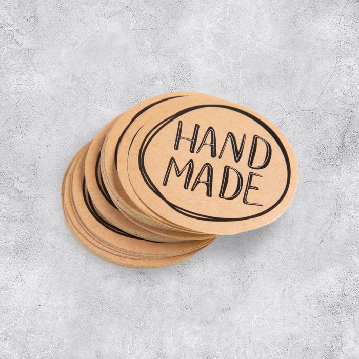 

Набор наклеек для бизнеса Hand made, 4 х 4 см - 50 шт., ART UZOR Design