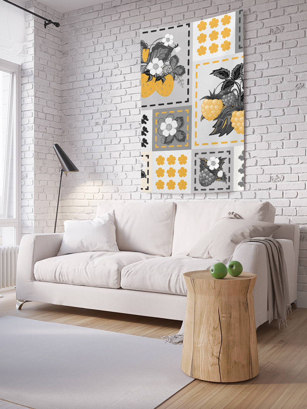 

Вертикальное фотопанно на стену JoyArty Ягодная фантазия 150x200 см, Ягодная фантазия
