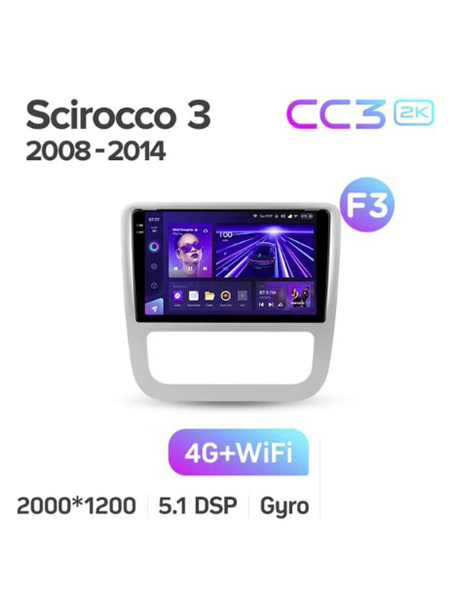 

Штатная магнитола Teyes CC3 2K для Volkswagen Scirocco 3 III Mk3 2008-2014 9" (F3) 4+64G, CC3