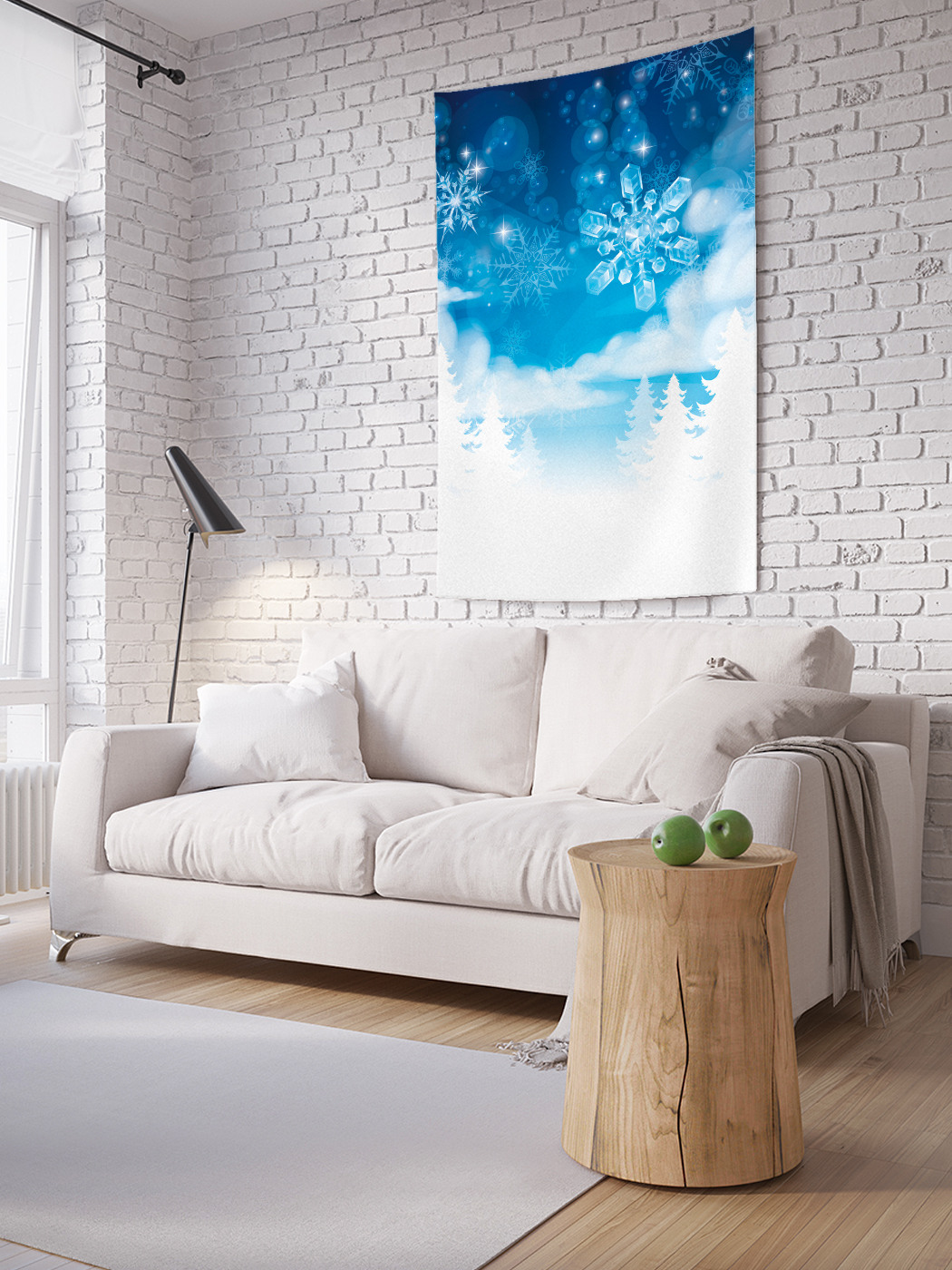 

Вертикальное фотопанно на стену JoyArty Холодные снежинки 150x200 см, Холодные снежинки