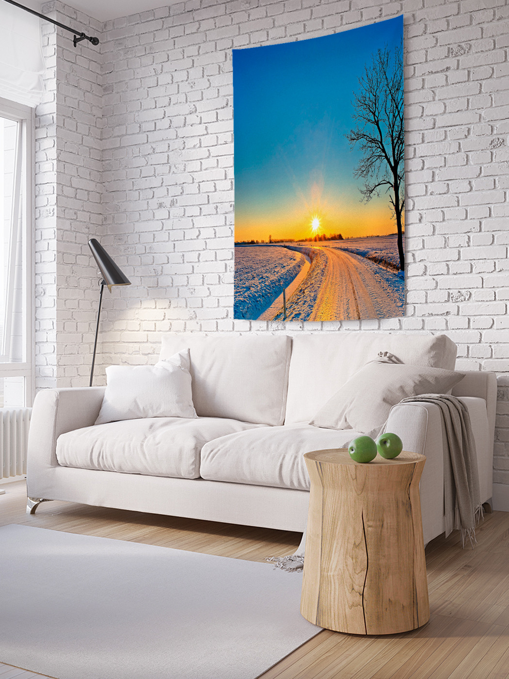 

Вертикальное фотопанно на стену JoyArty Снежная дорога 150x200 см, Снежная дорога