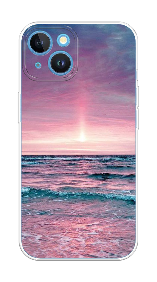

Чехол на Apple iPhone 15 "Восход 3", Розовый;голубой, 15550-1