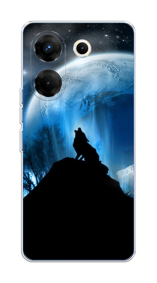 

Чехол на Tecno Camon 20 Pro 5G "Волк 2", Синий;черный;белый, 304050-1
