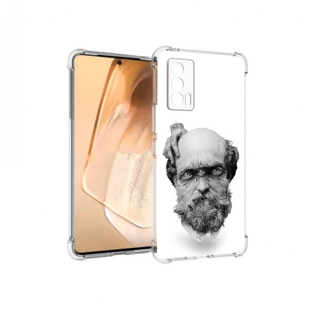 

Чехол MyPads Tocco для Vivo iQOO Neo 5 страшный бородатый мужчина абстракция, Прозрачный, Tocco
