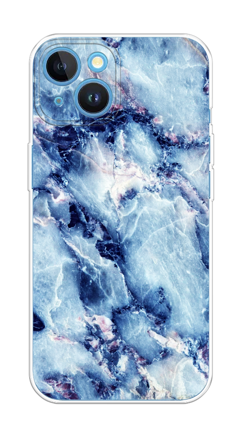 

Чехол на Apple iPhone 15 "Мрамор с синими прожилками", Синий, 15550-1