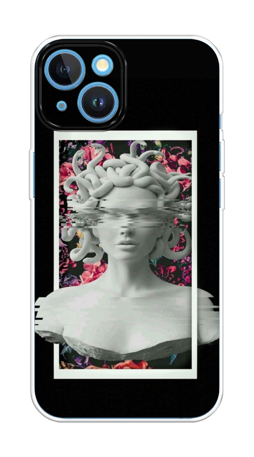 

Чехол на Apple iPhone 15 "Web Punk Медуза Горгона", Черный;серый, 15550-1