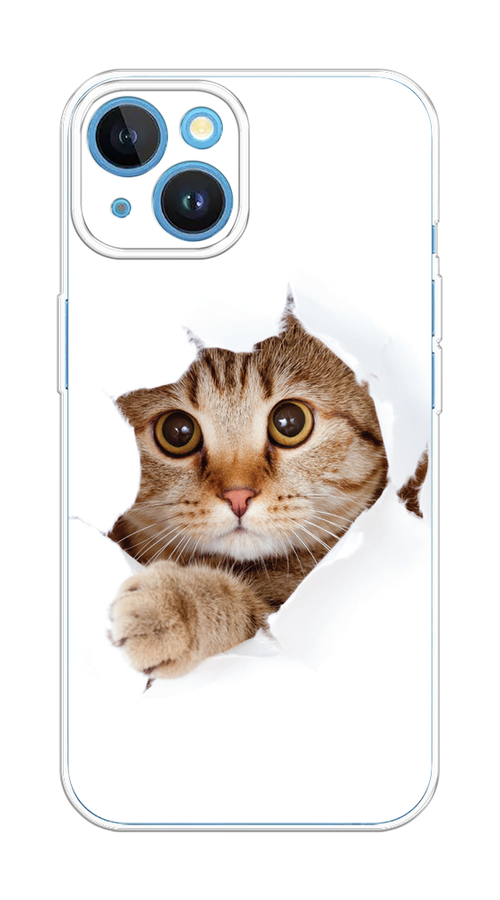 

Чехол на Apple iPhone 15 "Кот и бумага", Белый;коричневый, 15550-1