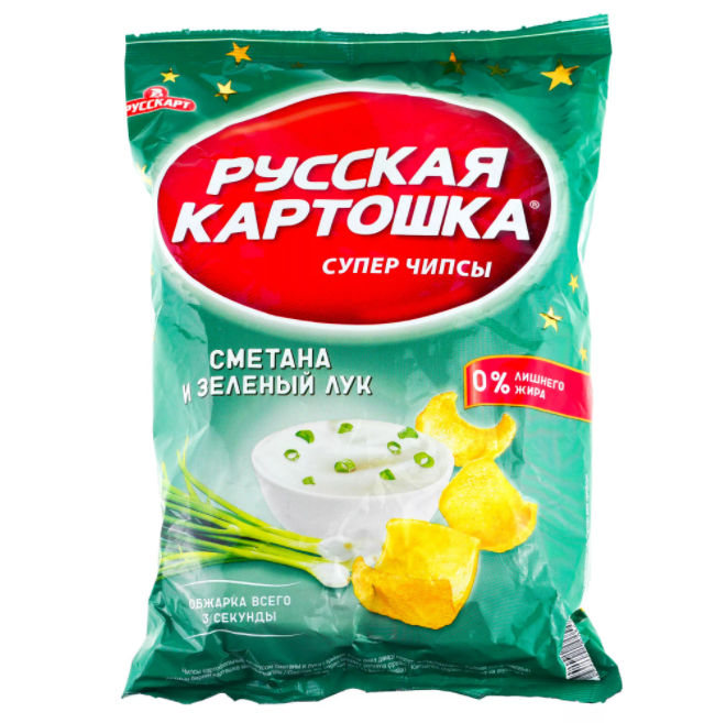 Чипсы Русская картошка сметана и лук 200 г