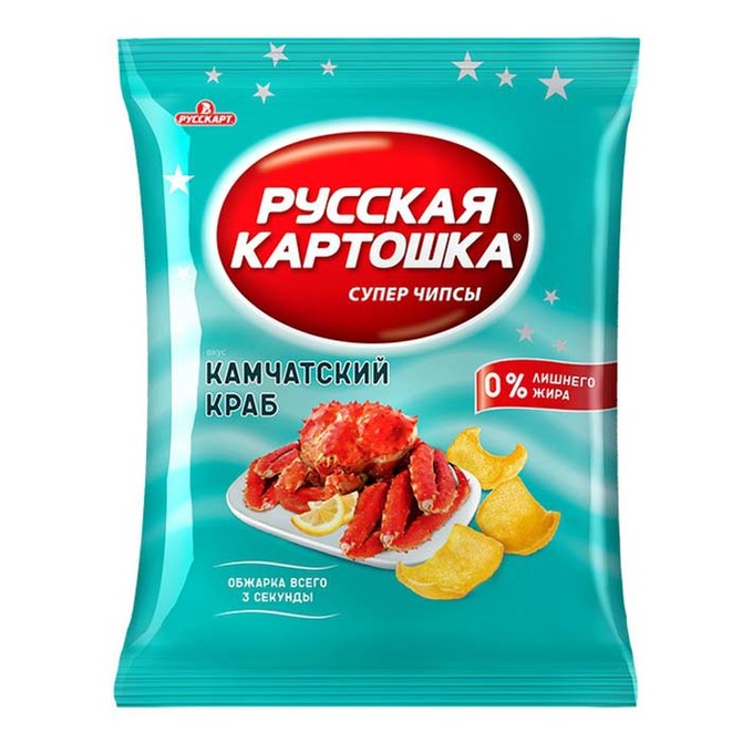 

Чипсы Русская картошка камчатский краб 200 г