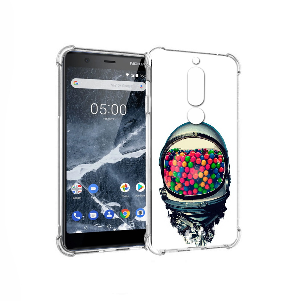 

Чехол MyPads Tocco для Nokia 5.1 шлем космонавта (PT114144.121.700), Прозрачный, Tocco